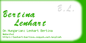 bertina lenhart business card
